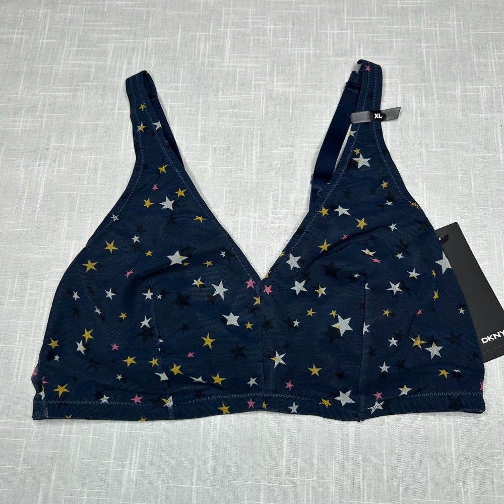 DKNY Navy Star Pattern Bralette